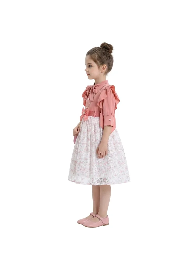 بيداني Layali Al Ward Pink Dress with Bag